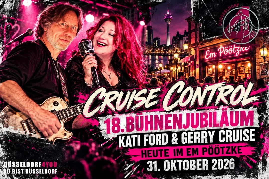 ☝️🫵👉 ENDLICH 18! CRUISE CONTROL FEIERT BÜHNENJUBILÄUM IN DER DÜSSELDORFER ALTSTADT 18…